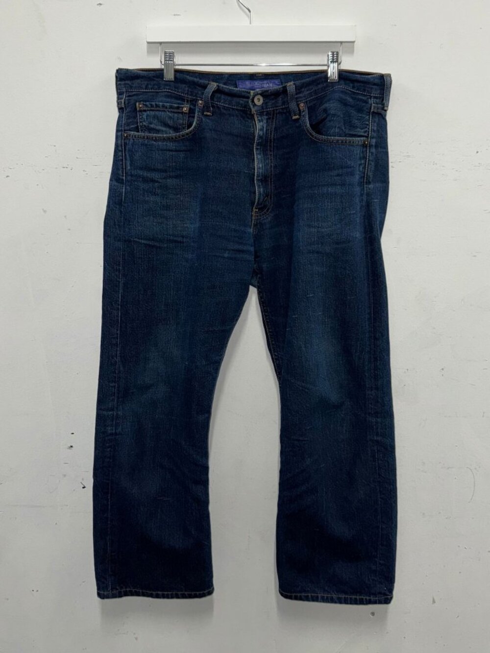 JUNYA WATANABE MAN x COMME des GARCONS DARK WASHED BLUE WIDE LEG JEANS